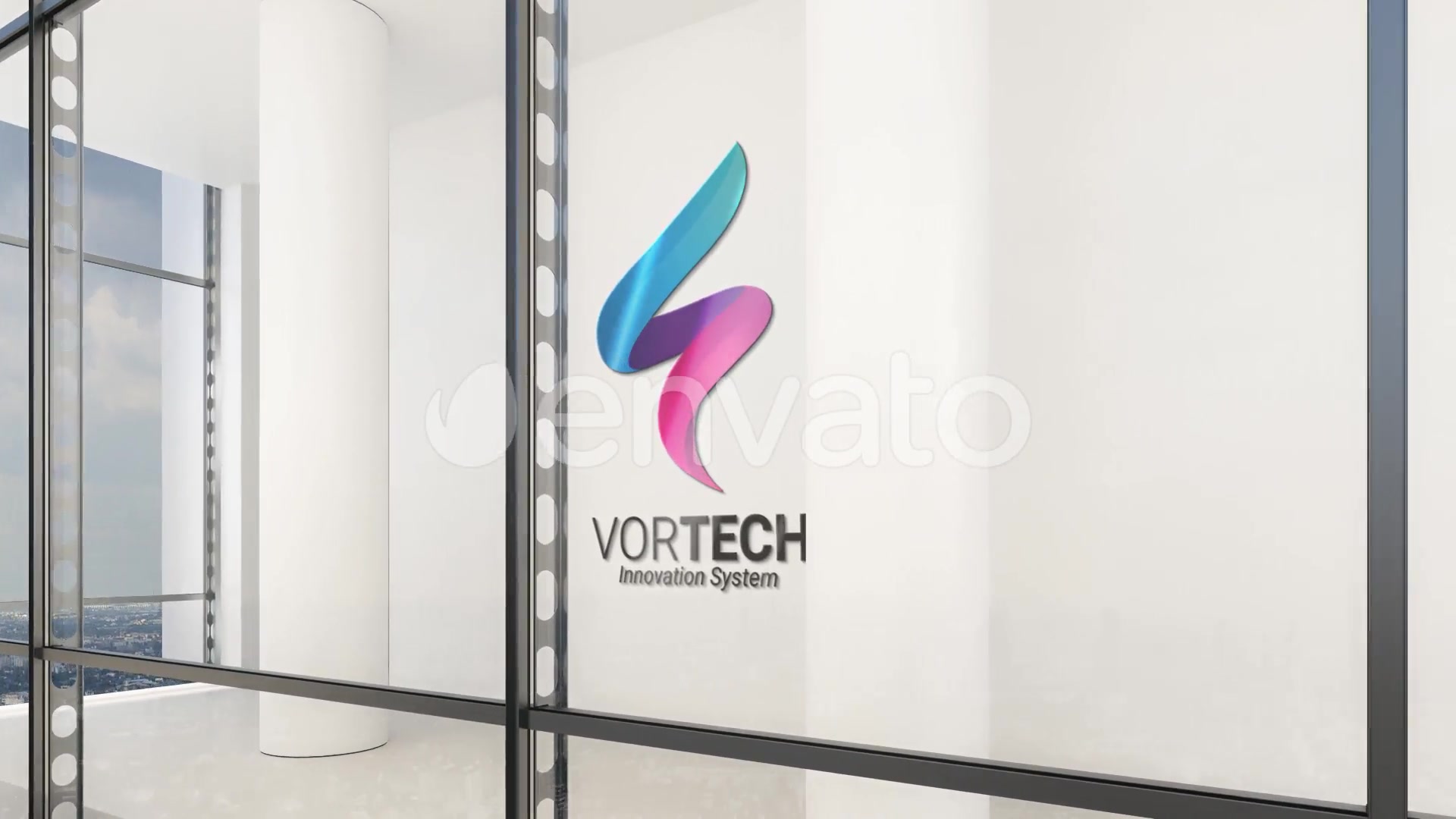 Glass Curtain Wall Logo Mock Up Videohive 25379151 After Effects Image 5