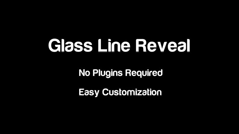 Glass Line Reveal - Download Videohive 4231350