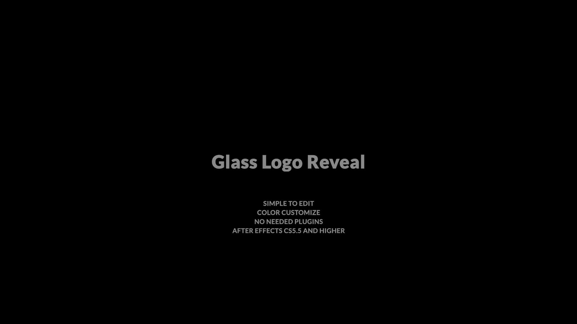 Glass Logo Reveal Videohive 33245546 After Effects Image 2