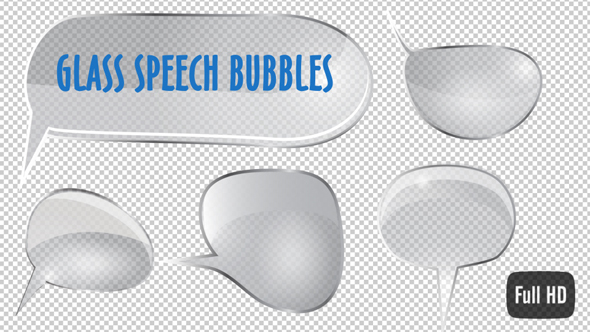 Glass Style Speech Bubbles - Download Videohive 15026227