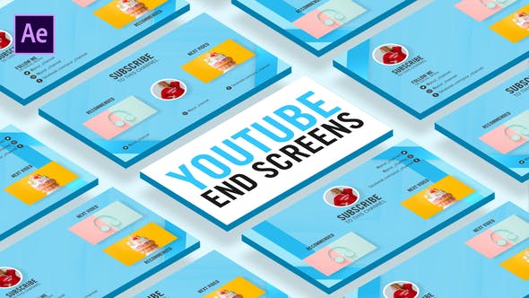 Glass Youtube End Screens - Download 30186033 Videohive
