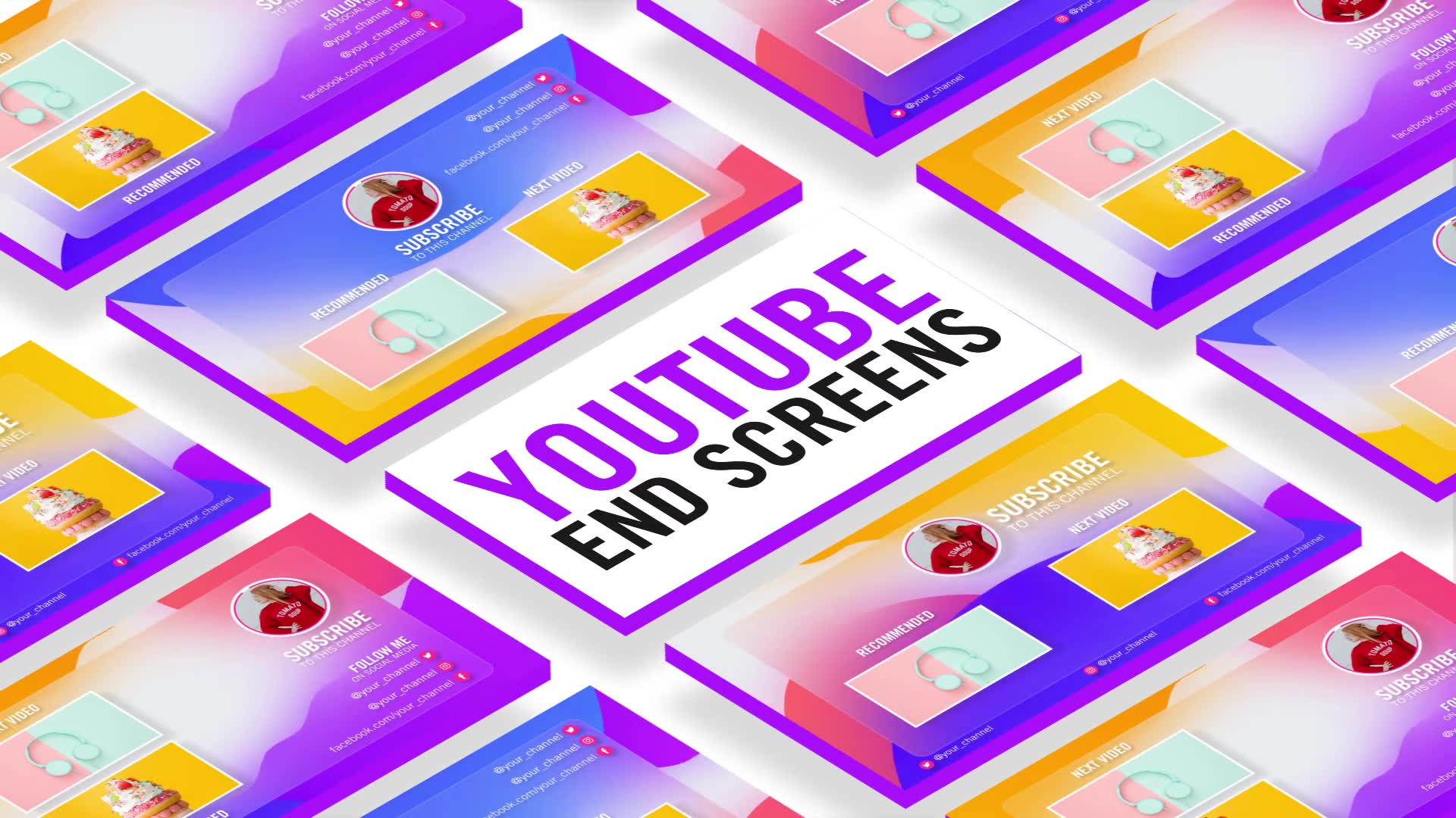 Glassmorphism Youtube End Screens Videohive 30780835 After Effects Image 9