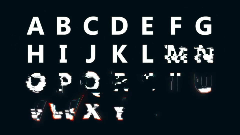 Glitch Alphabet Videohive 20291036 After Effects Image 3