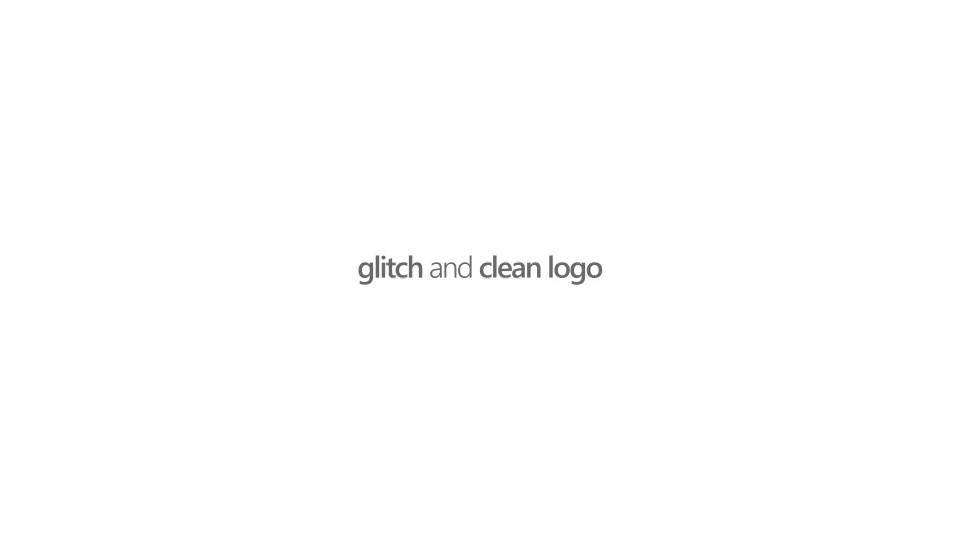Glitch and Clean Logo - Download Videohive 10490241