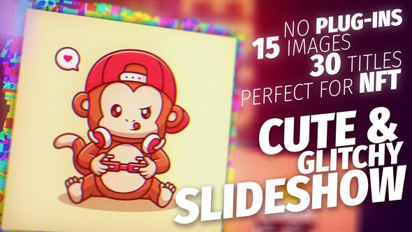 Glitch and Cute Slideshow - 38905749 Videohive Download
