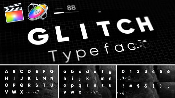 Glitch Animated Typeface for FCPX and Motion 5 - Videohive 24264717 Download