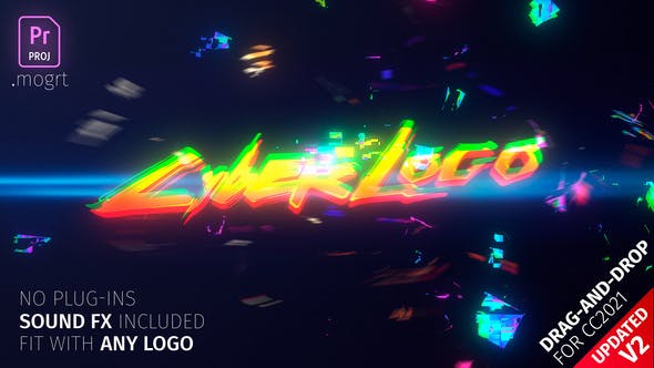 Glitch Cyber Logo Mogrt - Download Videohive 27601711