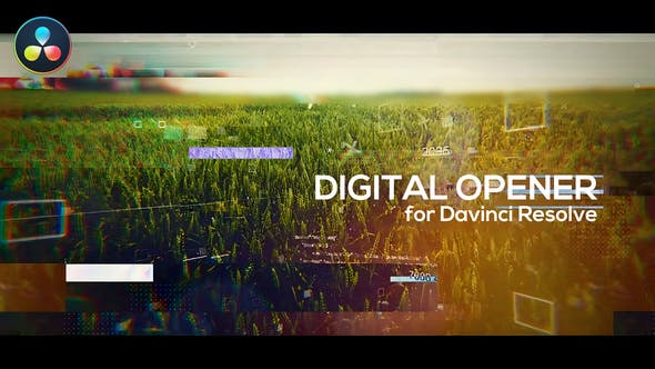 Glitch Digital Opener for DaVinci Resolve - Videohive 31354804 Download