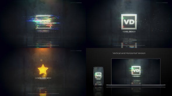 Glitch Dissolve Logos Transitions Reveal - 26774983 Videohive Download