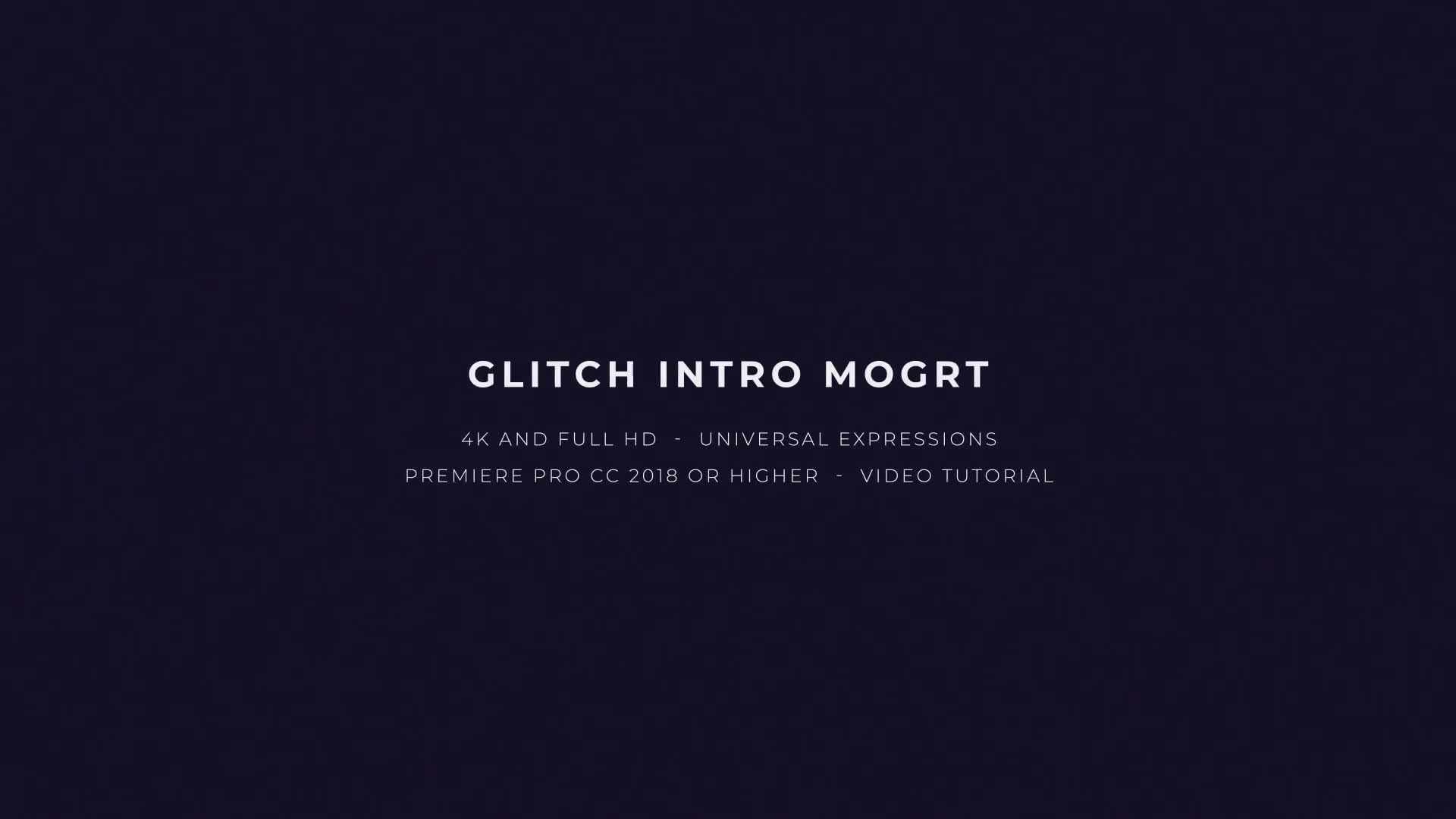 Glitch Intro Mogrt Videohive 22698598 Premiere Pro Image 1