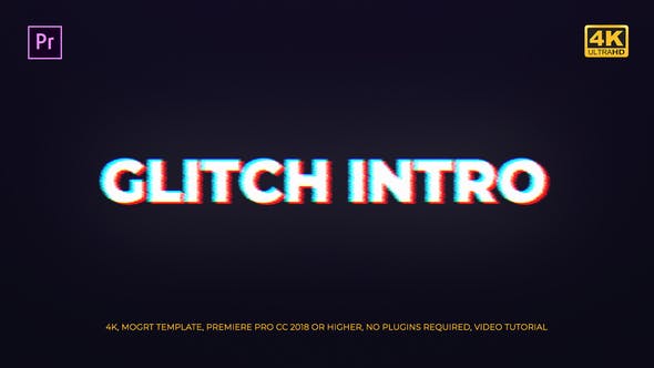 Glitch Intro Mogrt - Videohive Download 22698598
