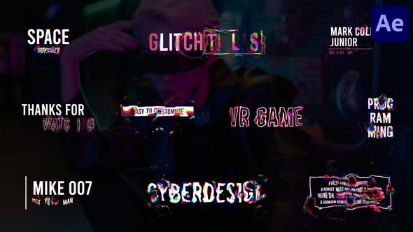 Glitch Liquid Titles | After Effects - 37302223 Download Videohive