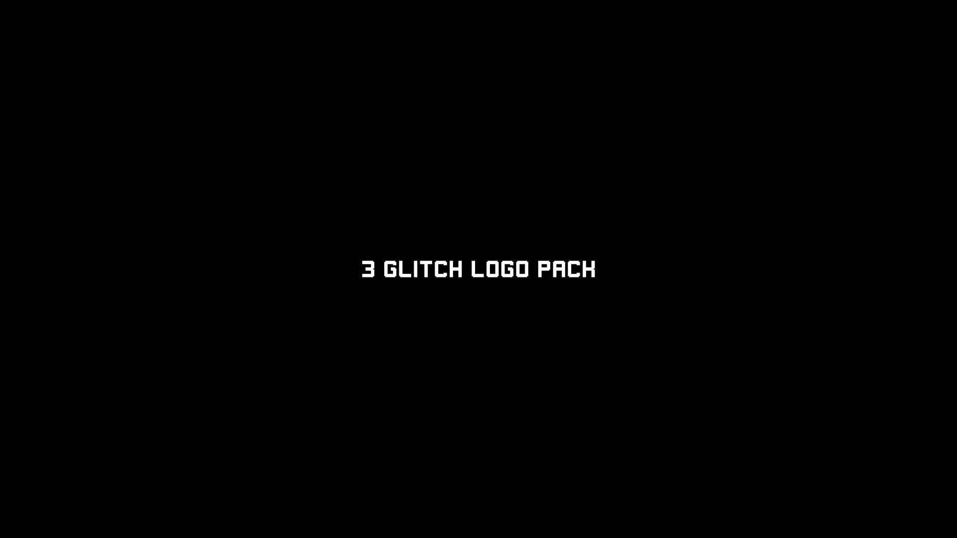 Glitch Logo 3 Pack Videohive 20617901 After Effects Image 1