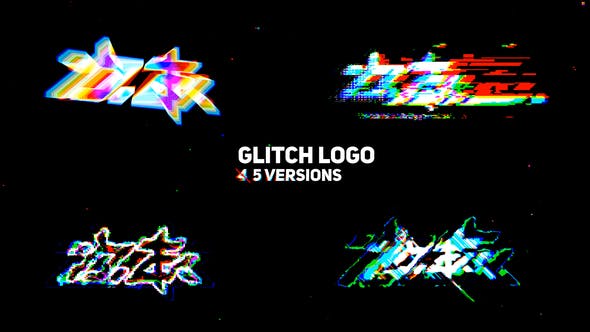 Glitch Logo 5in1 - Videohive Download 28031186