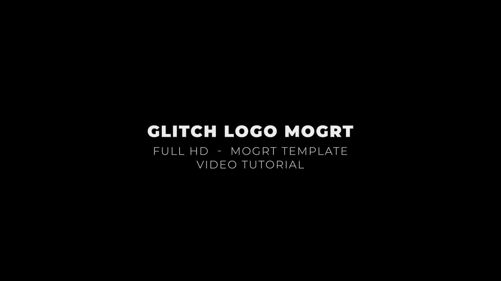 Glitch Logo Mogrt Videohive 24311897 Premiere Pro Image 1