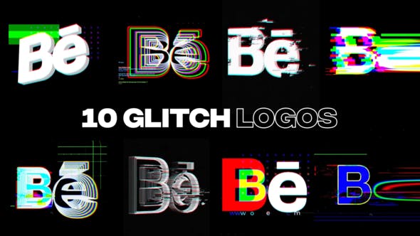 Glitch Logos | 10 in 1 - Download Videohive 36163275
