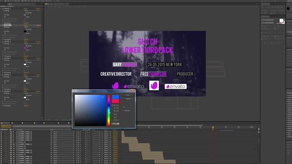 Glitch Lower Thirds and Titles Pack - Download Videohive 11695001