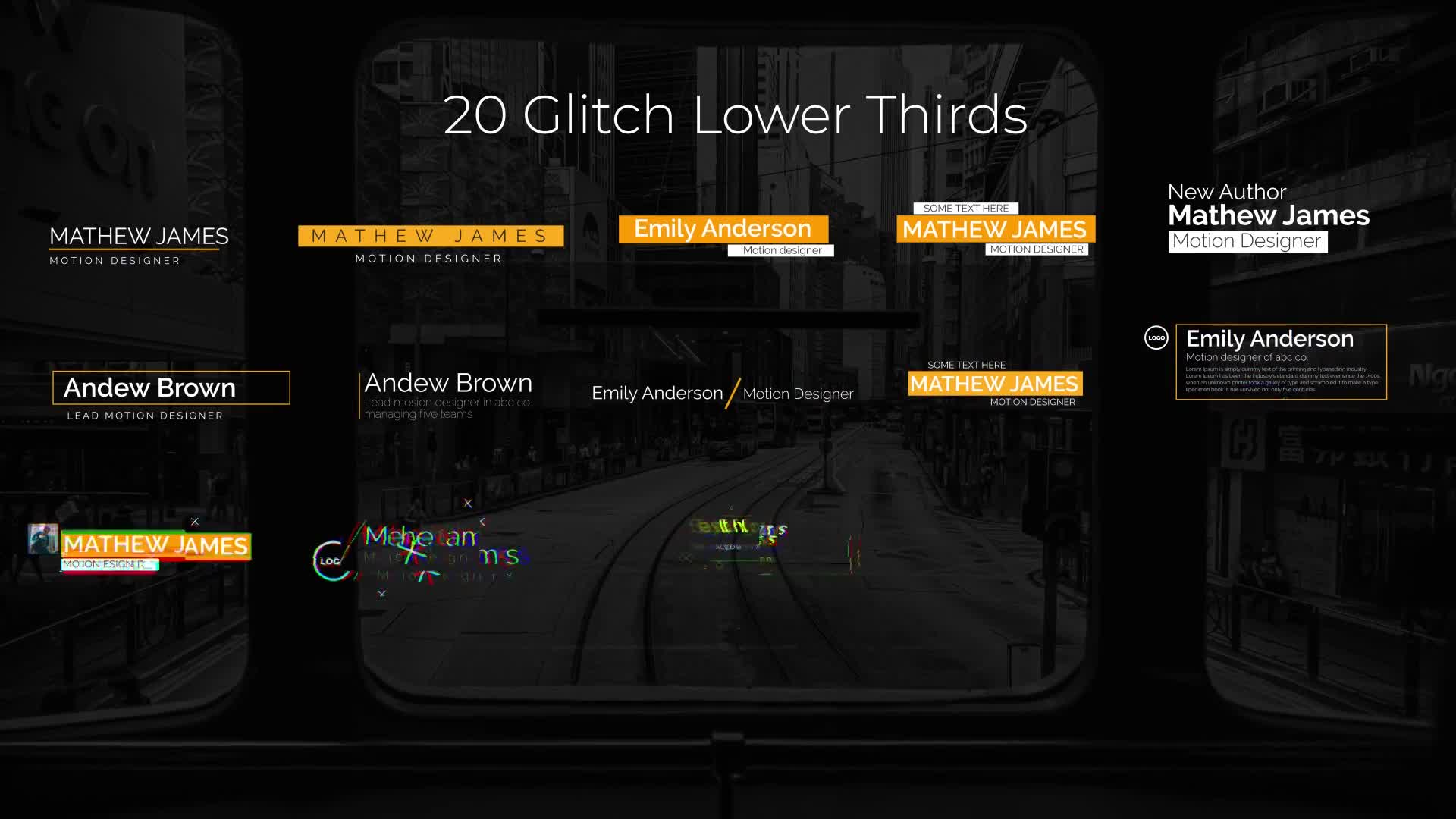 Glitch Lower Thirds Videohive 25001972 After Effects Image 1