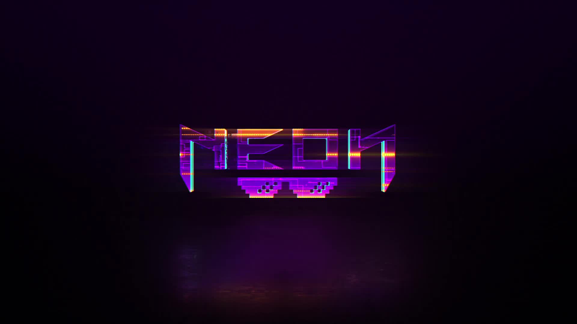 Glitch Neon Logo Reveal Videohive 51863297 After Effects Image 1