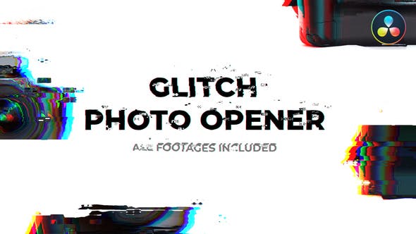 Glitch Photographer Opener | For DaVinci Resolve - 35787448 Download Videohive