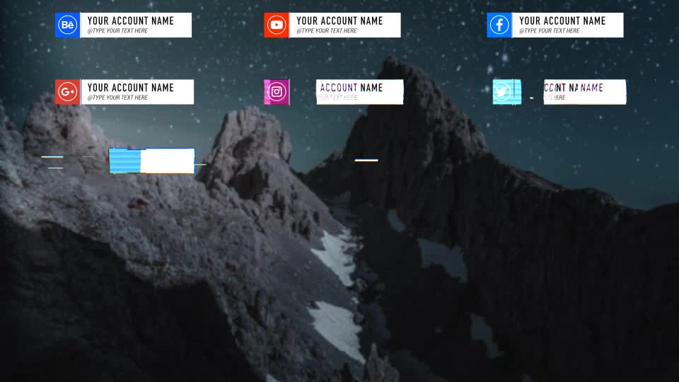 Glitch Social Media Lower Thirds Videohive 32337018 Apple Motion Image 1