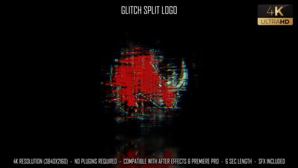 Glitch Split Logo - 36493118 Download Videohive
