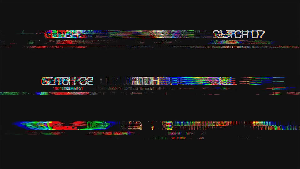 Glitch Text Effects Toolkit + 30 Title Animation Presets, Titles