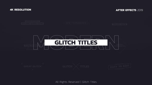 Glitch Titles | After Effects - 34064937 Download Videohive