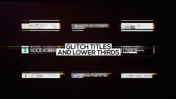 Glitch Titles and Lower Thirds - Download Videohive 23285684