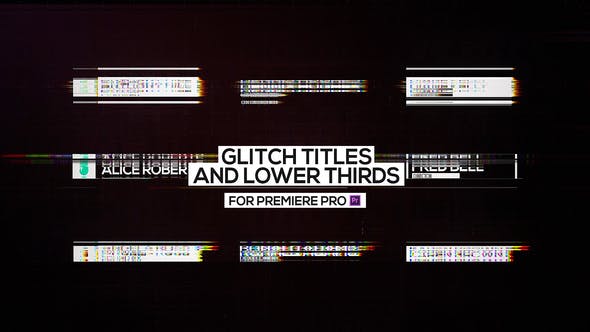 Glitch Titles and Lower Thirds for Premiere Pro - Videohive 23312649 Download