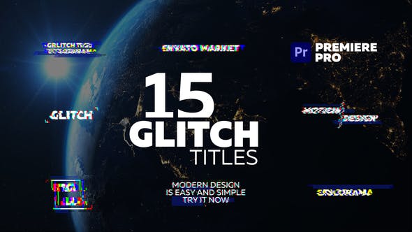 Glitch Titles - Download 37355329 Videohive