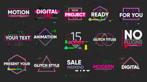 Glitch Titles - Download Videohive 41028543