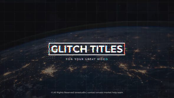 Glitch Titles For After Effects - Download Videohive 33618561