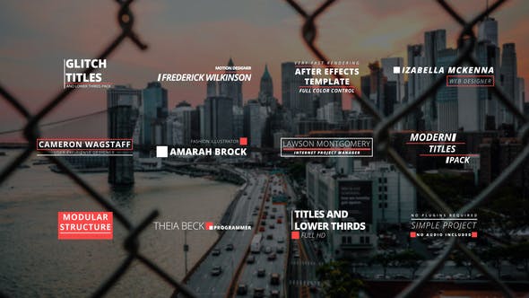 Glitch Titles & Lower Thirds - 23770111 Videohive Download