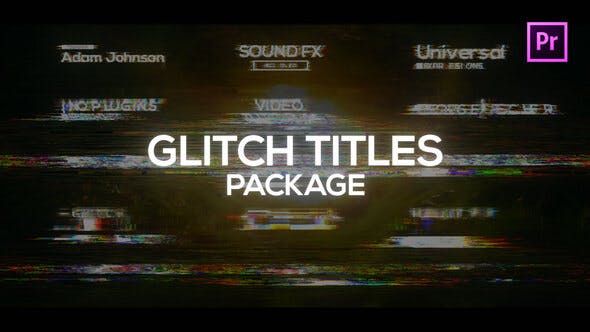 Glitch Titles Package for Premiere Pro - Download Videohive 38704303