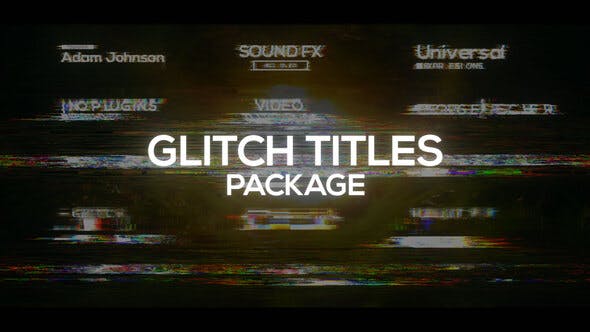 Glitch Titles Package - Videohive Download 38704212
