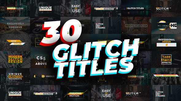 Glitch Titles - Videohive Download 17463733