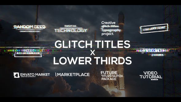 Glitch Titles X Lower Thirds Pack - 33319932 Videohive Download