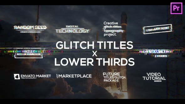 Glitch Titles X Lower Thirds Pack for Premiere Pro - 33322154 Videohive Download