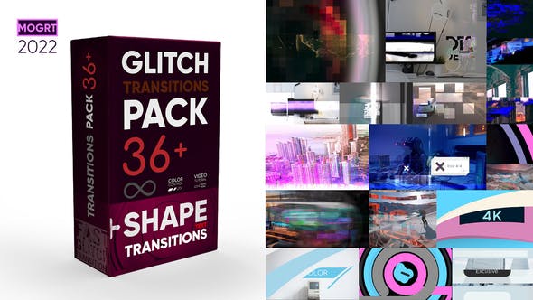 Glitch Transitions Pack 36 - Videohive Download 35563529