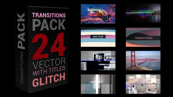 Glitch Transitions Pack 4K - Download Videohive 30240760