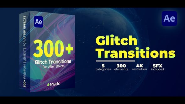 Glitch Transitions - Videohive Download 46762527