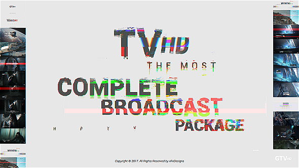 Glitch TV Complete Broadcast Graphics Package - Download Videohive 20820835