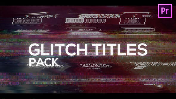 Glitch X Titles Pack for Premiere Pro - Download Videohive 36573499