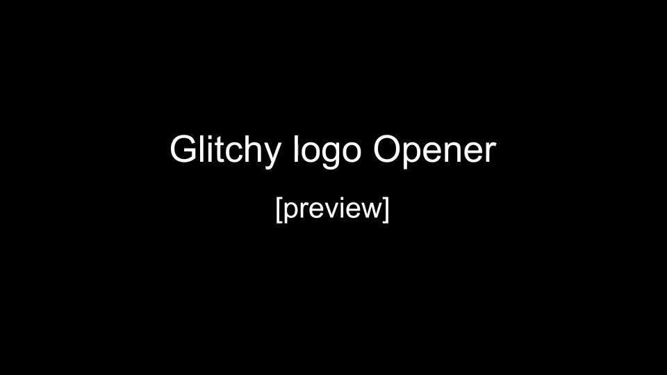 Glitchy Logo Opener Videohive 10708003 After Effects Image 1