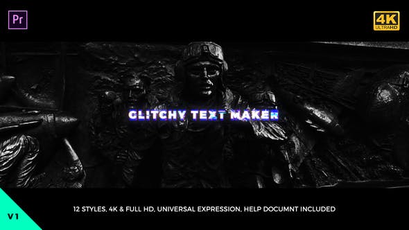 Glitchy Text Maker Mogrt - Videohive Download 21841910