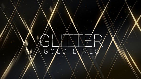 Glitter Gold Lines | Award Titles - Download Videohive 26401475