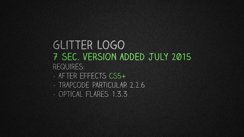 Glitter Logo - Download Videohive 5507421