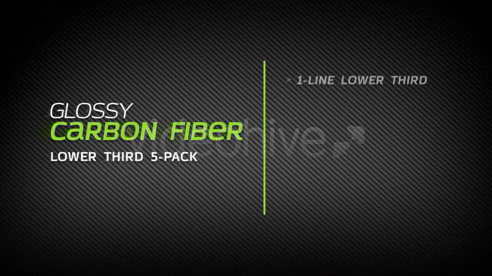 Glossy Carbon Fiber Lower Thirds - Download Videohive 5255552