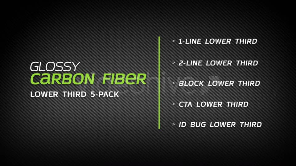 Glossy Carbon Fiber Lower Thirds - Download Videohive 5255552